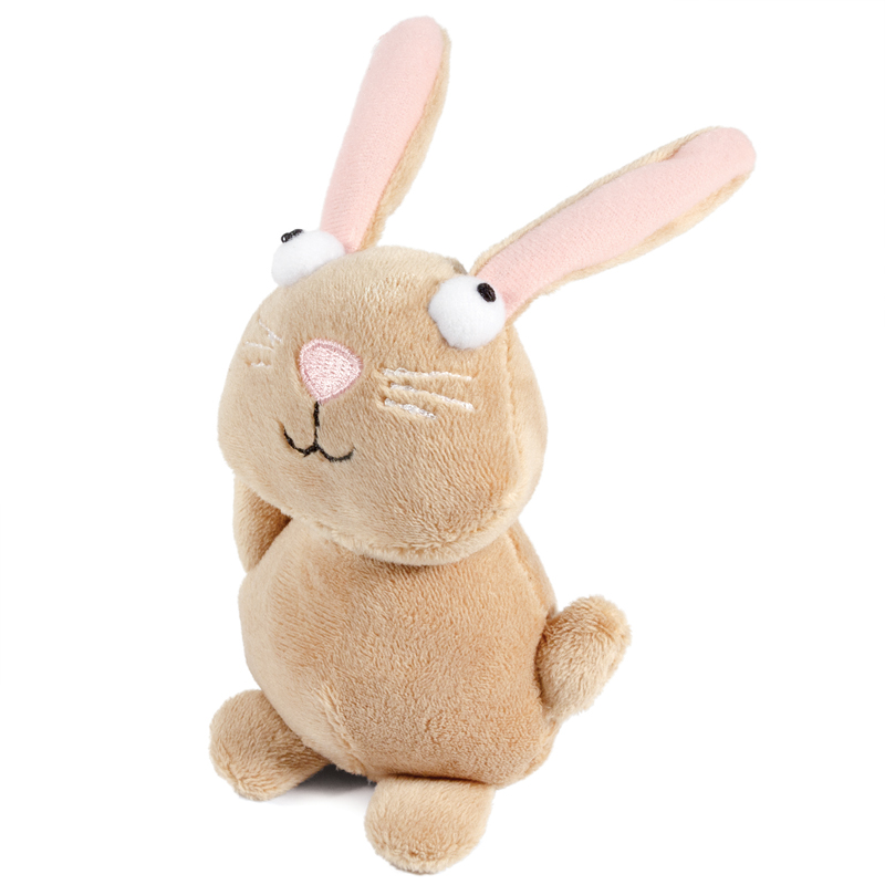 GiGwi Игрушка для собак Кролик с пищалками 18см, серия PLUSH FRIENDZ