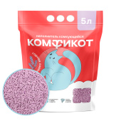 КОМФИКОТ  Наполнитель тофу комкующийся горная лаванда, 5 л