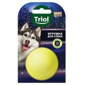 Triol Игрушка NIGHT CITY для собак из винила "Мяч-неон", d85 мм