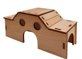 Ашера Г-11 Домик для грызунов "Крепость" 10,5*9*22 см (фанера)