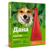 Apicenna Дана Ультра капли против клещей и блох для собак и щенков 10-20 кг, 1,6 мл