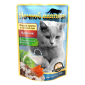 Ночной охотник Влажный корм для кошек, кролик в сметанном соусе, 100 г