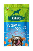 TiTBiT Лакомства для собак Рыбные Кубики из лосося, 80 г 027806 