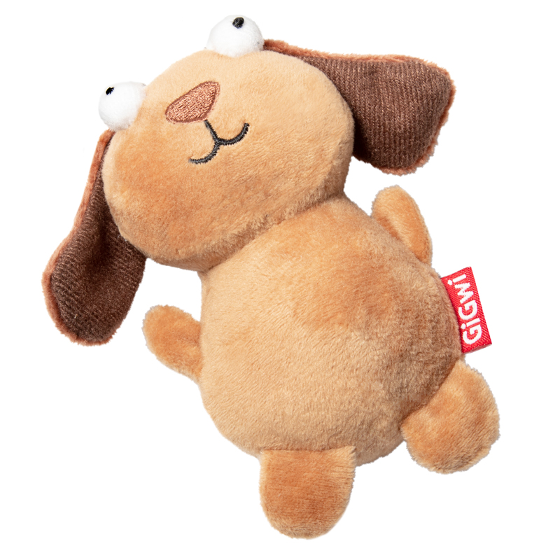 GiGwi Игрушка для собак Собака с пищалками 13см, серия PLUSH FRIENDZ