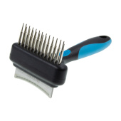 DeLIGHT Грабли с дешеддером двухстороние, двухрядные, с плавающими зубьями, 60 зубьев