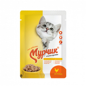 Мурчик Влажный корм для кошек, с курицей в соусе, 75 г