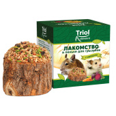 Triol Лакомство в пеньке для грызунов с овощами, 70г, Standard