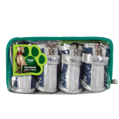 Triol Ботинки для собак "Лапки", синие, (уп.4шт.)