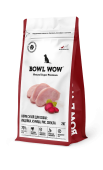 BOWL WOW Корм сухой для собак средних пород с индейкой, курицей, рисом и добавлением свеклы, 2 кг