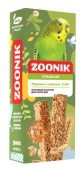Зооник Зерновые палочки для волнистых попугаев Медовые с орехами 2шт.