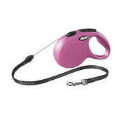 Flexi New Classic S рулетка до 12 кг 8 м., трос, розовый