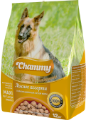 Chammy Сухой корм, для взрослых собак для средних и крупных пород, мясное ассорти, 12 кг