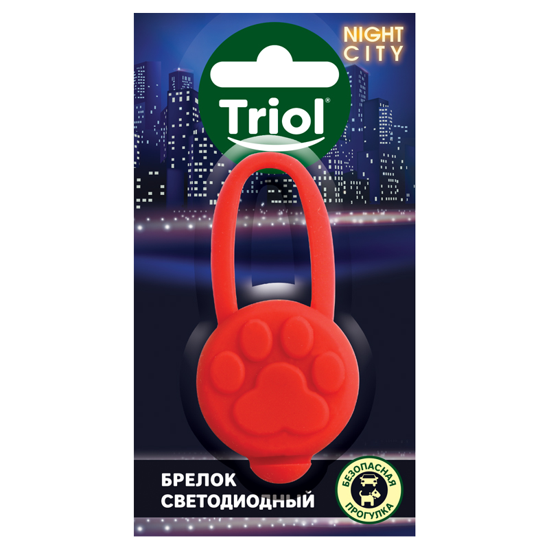 Triol Брелок светодиодный "Лапка", 66*32мм, серия NIGHT CITY