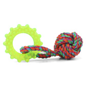 Triol Игрушка для собак "Верёвка-плетёный мяч, кольцо", 20 см