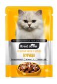 Ночной охотник Влажный корм для кошек курица кусочки в соусе, 100 г