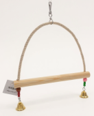 Дружок Игрушка для птиц  "Качель х/б канат" И 00016  20*25см