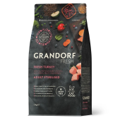 GRANDORF FRESH Cat Turkey STERILISED Свежее мясо индейки с бататом для стерилизованных кошек