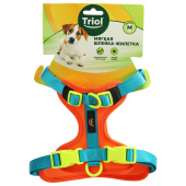 Triol Шлейка-жилетка мягкая "Рио" M, оранжевая, обхват шеи 360-580 мм, обхват груди 500-830 мм