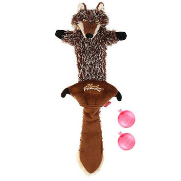 GiGwi Игрушка для собак Шкурка волка со сменными пищалками 42см, серия PLUSH FRIENDZ