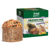 Triol Лакомство в пеньке для грызунов с фруктами, 70г, Standard