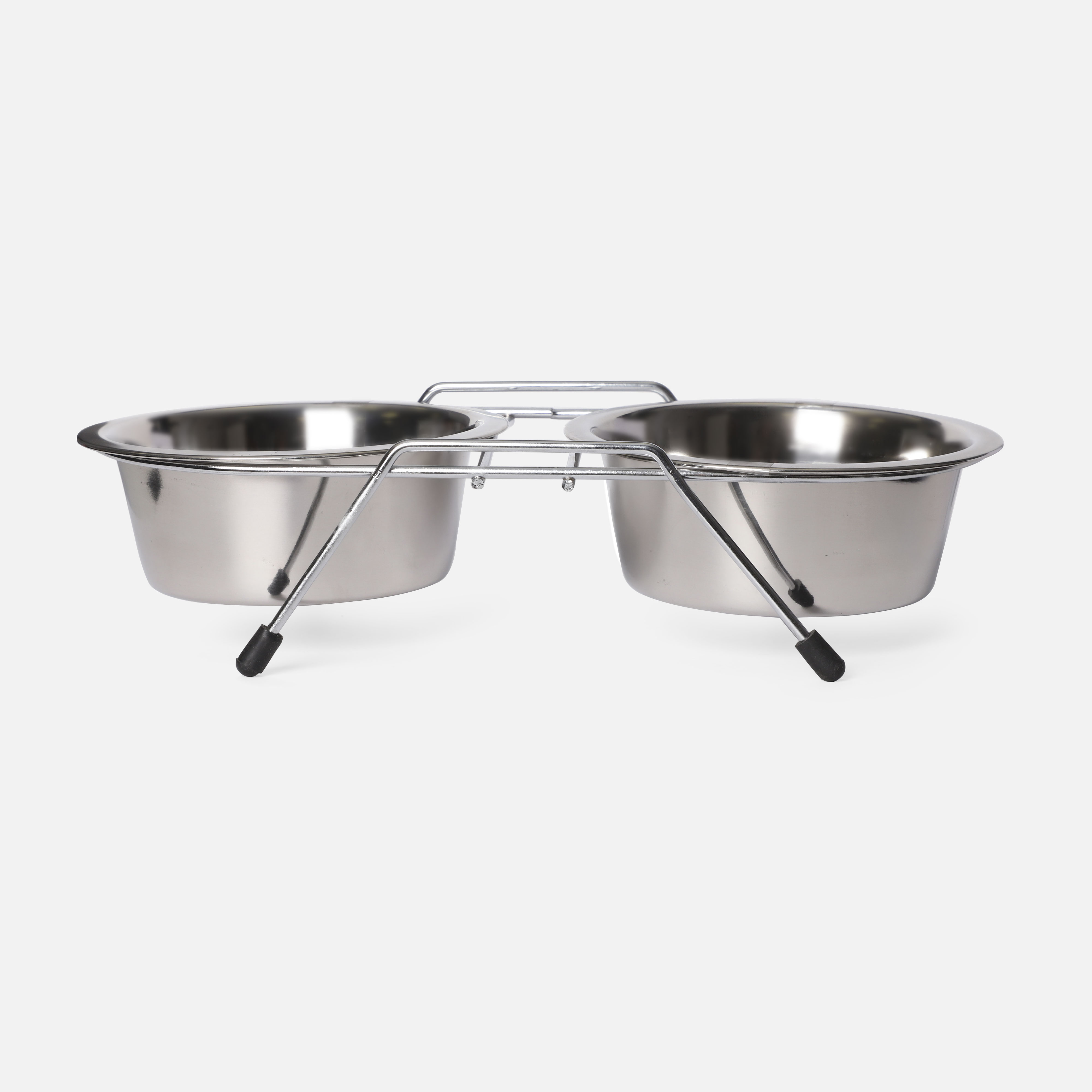 Triol Миска металлическая на подставке, 2*0,40л
