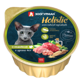 Зоогурман Holistic, консервы для кошек, Индейка с цукини, 100 г