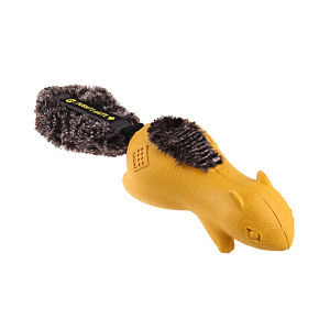 GiGwi Игрушка для собак Белка с отключаемой пищалкой, желтый