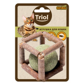Triol Игрушка для кошек из мататаби "Куб с кошачьей мятой", 40 мм, серия NATURAL