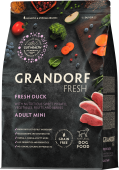 GRANDORF FRESH Dog Adult MINI Свежее мясо утки с бататом для собак мелких пород