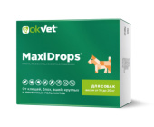 Агроветзащита Оквет MaxiDrops д/собак весом от 10 до 20кг от клещей, блох, вшей, круглых и ленточных гельминтов