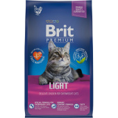 БРИТ ПРЕМИУМ Cat Light Chicken. Сухой корм премиум класса с курицей с избыточным весом