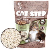 Cat Step Wood Pellets наполнитель комкующийся растительный 5 л