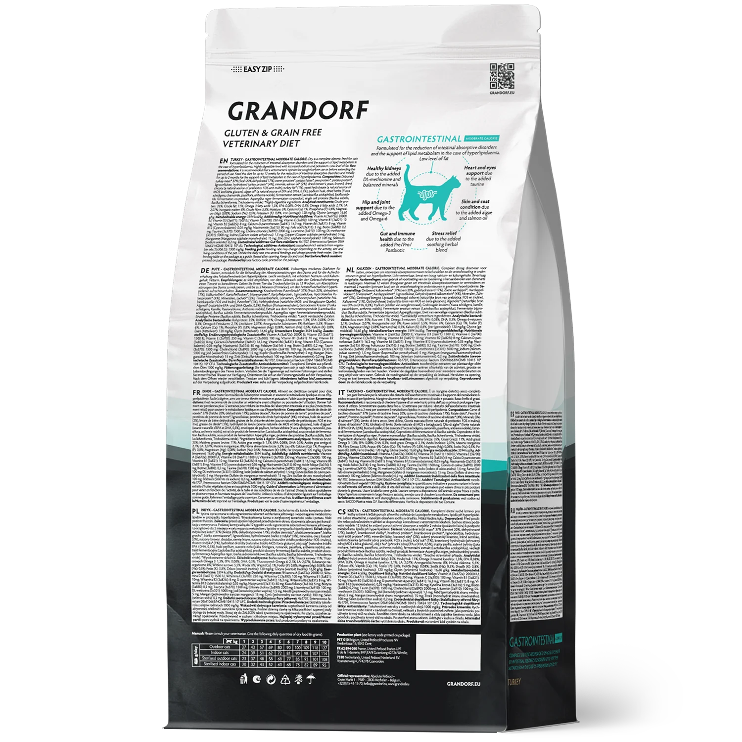 GRANDORF VETERINARY DIET Cat GASTROINTESTINAL MODERATE CALORIE диетический корм для кошек склонных к набору веса, при расстройствах пищеварения