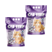 Cat Step Lavender Arctic впитывающий силикагелевый наполнитель, 3,8 л (набор 2 шт.)
