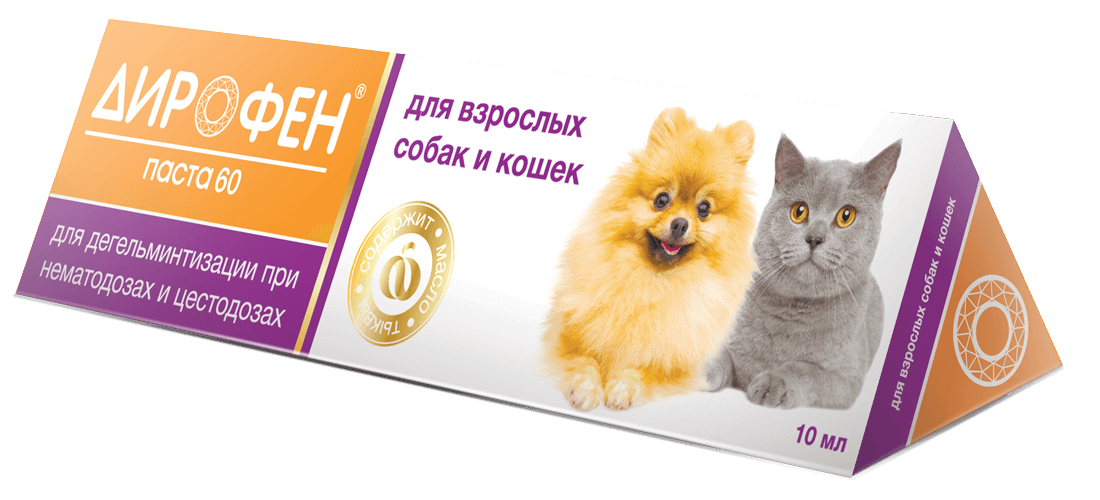Apicenna Дирофен-паста 60 против гельминтов для кошек и собак, 1 мл на 3 кг, 10 мл