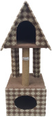 Дружок Домик-когтеточка для кошек, две будки 036 