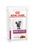Royal Canin Renal, Лечебный влажный корм, для кошек с хронической почечной недостаточностью, с говядиной, 85 г