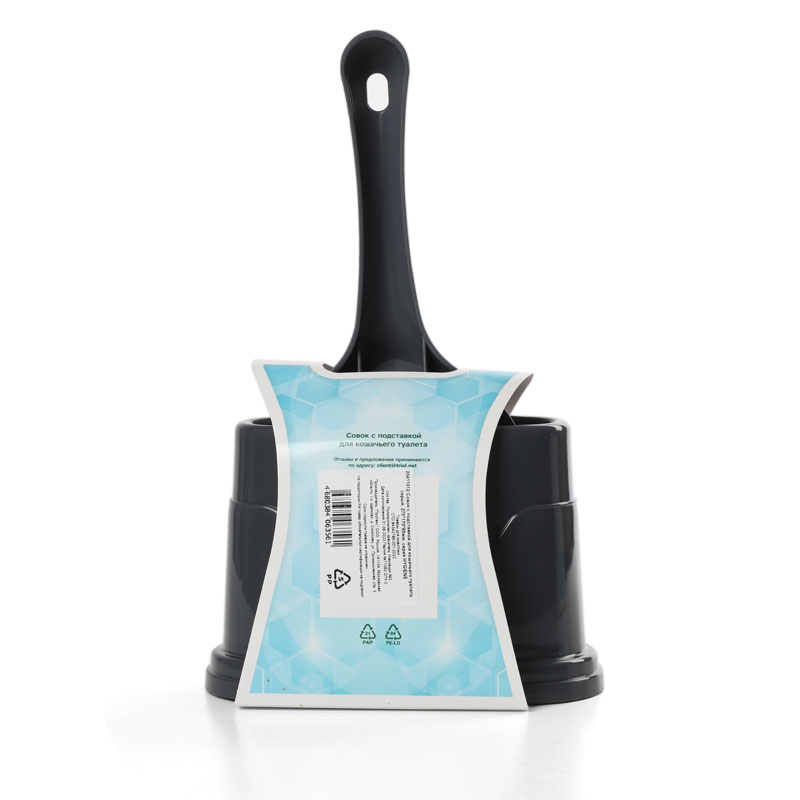 Triol Cовок с подставкой для кошачьего туалета, серый, 275*170*95мм, серия HYGIENE