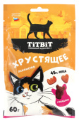 TiTBiT Лакомство для кошек хрустящее с говядиной 60 г