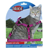 Trixie Шлейка с поводком для кошки Premium нейлон 41891