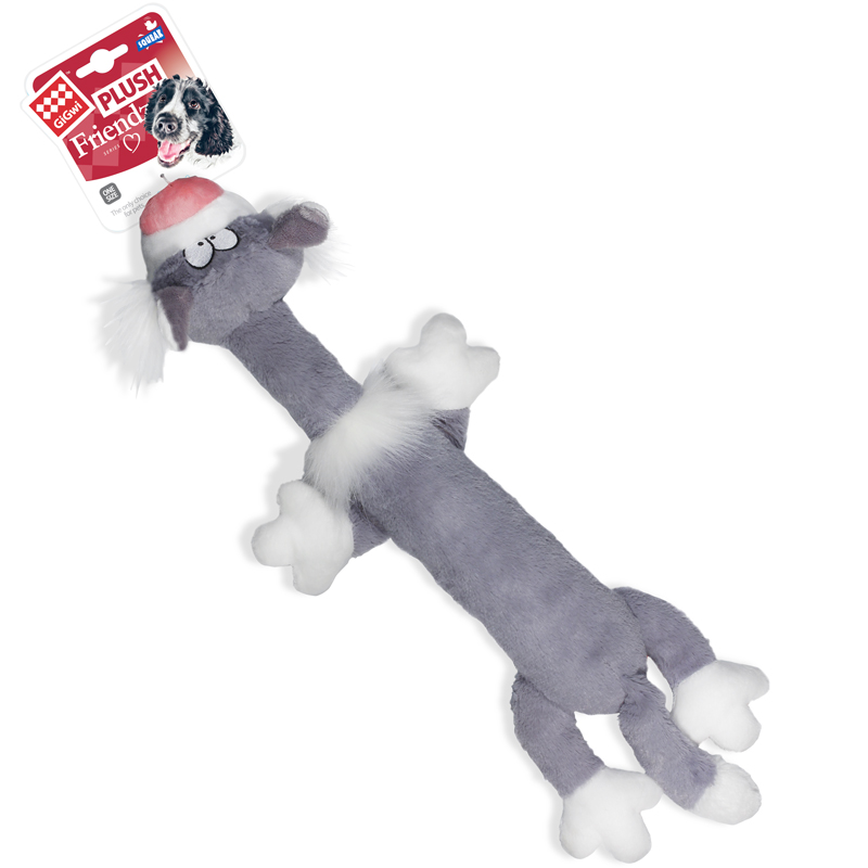 GiGwi Игрушка для собак Кот с пищалками 63см, серия PLUSH FRIENDZ