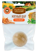  Игрушка для кошек "Мятный шар" Календула + корень солодки, 22 г
