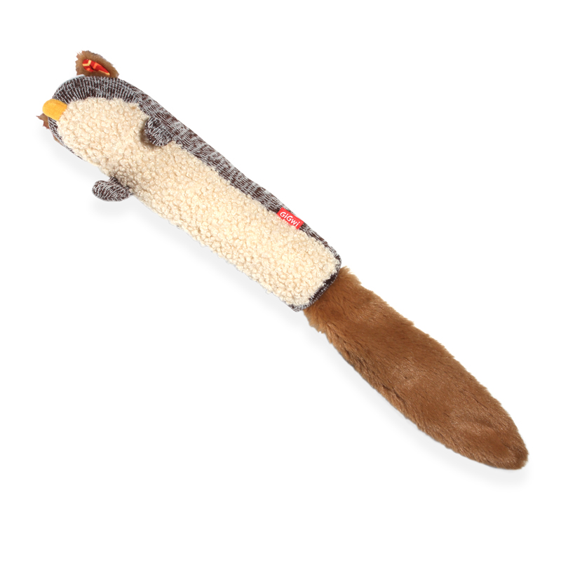 GiGwi Игрушка для собак Белка с пищалкой 46см, серия PLUSH FRIENDZ