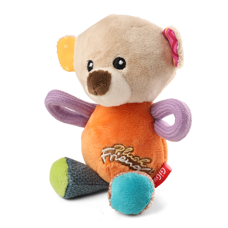GiGwi Игрушка для собак Мишка с пищалками 17см, серия PLUSH FRIENDZ