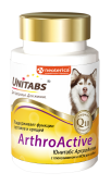 Unitabs ArthroActive, витамины для собак с глюкозамином, MSM и Q10, 100 таблеток