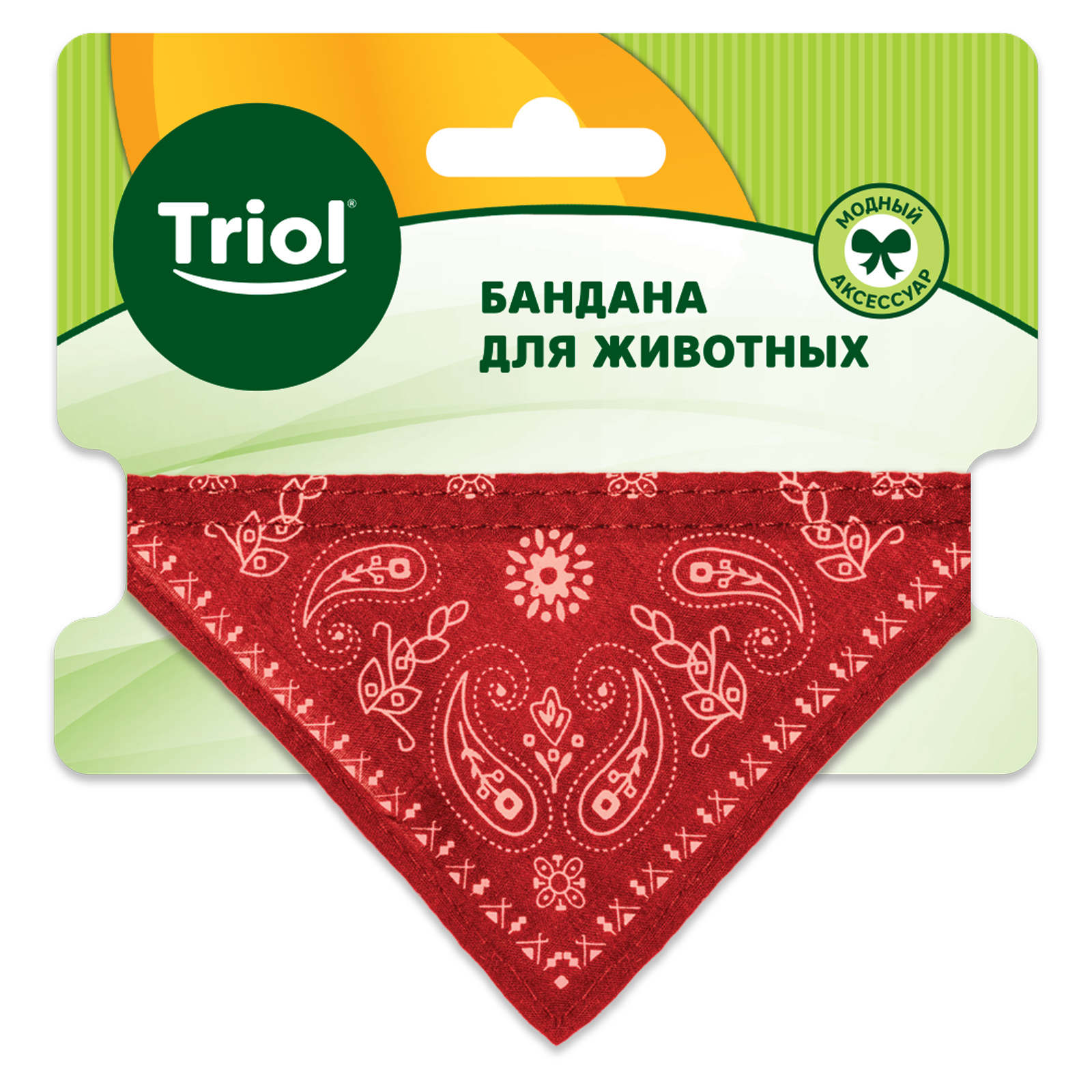 Triol Ошейник из искусственной кожи "Бандана" XS, красный, 10*310мм