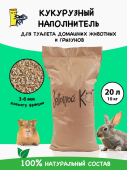 Золотой кот Кукурузный наполнитель для животных и грызунов, 20 л