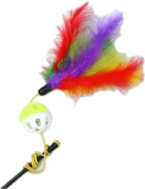 Алиса Дразнилка для кошек "Погремушка с перьями", 46*5 см