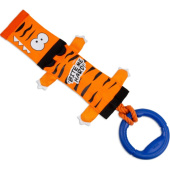 GiGwi Игрушка для собак Тигр на веревке с ручкой с пищалкой 51см, серия BITE ME HARD 75526 