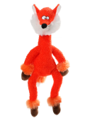GiGwi Игрушка для собак Лисица с верёвкой 41см, серия PLUSH FRIENDZ, 85078